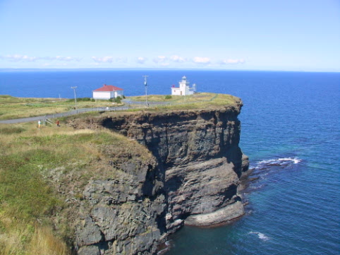 Natural walking trails pass by this cliff top lighthouse